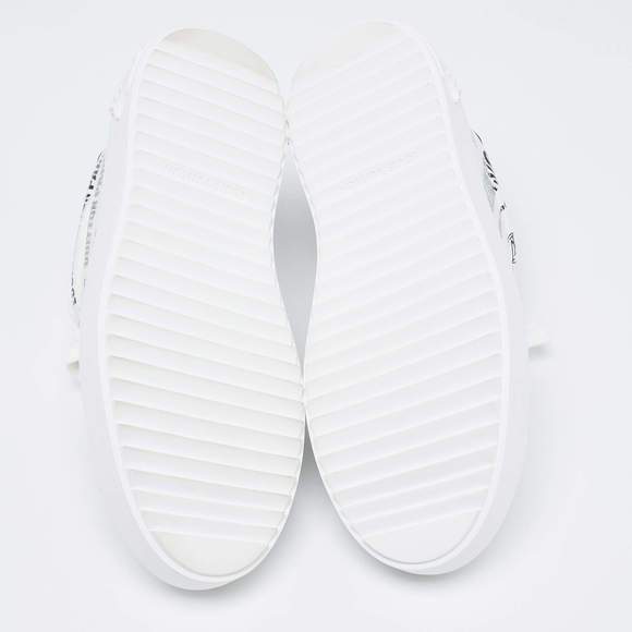 Louis Vuitton White/Black Leather Time Out Trainers Sneakers - Picture 7 of 9